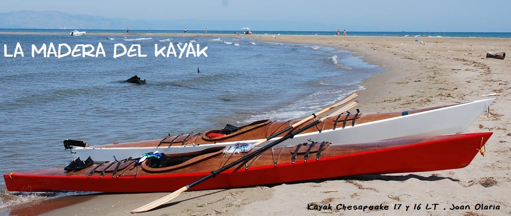 ayudante Dios Acrobacia La madera usada para construir un kayak